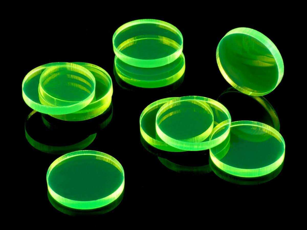 Crafters: Znaczniki akrylowe - Transparentne - Fluo - Zielone (10)